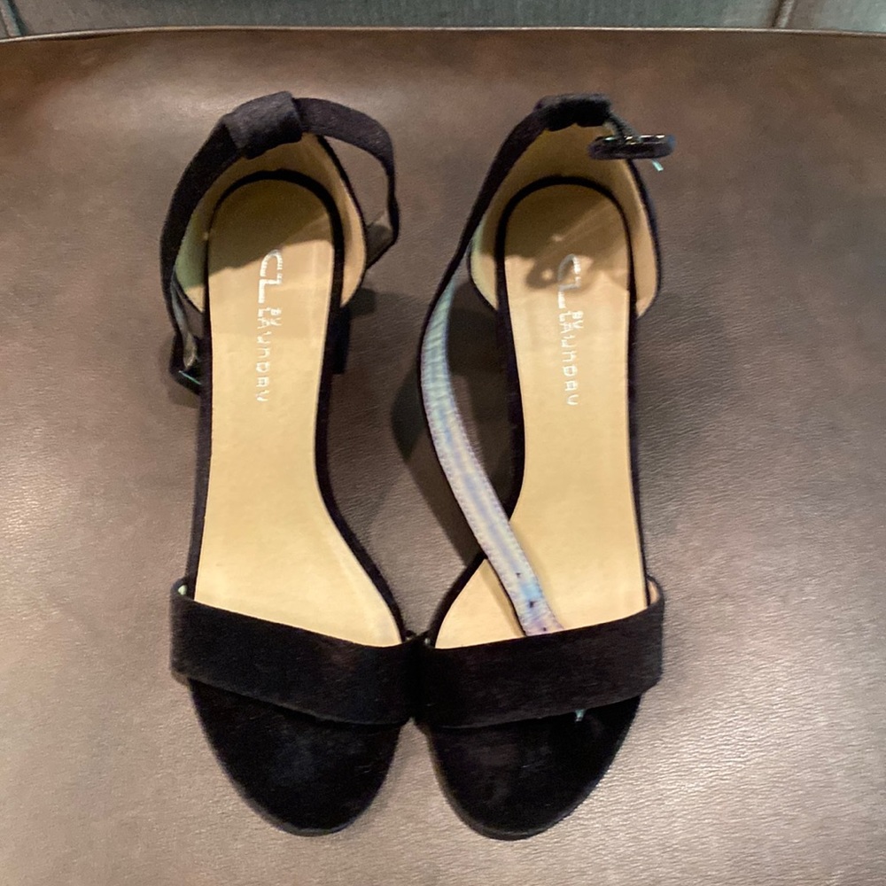CL by Laundry black suede size 9 1/2